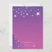 Star Sleepover Party Geburtstagsparty Einladungen (Rückseite)