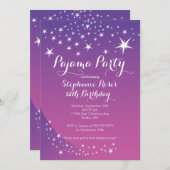 Star Sleepover Party Geburtstagsparty Einladungen (Vorne/Hinten)