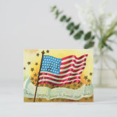 Star Spangan Banner American Flag Postcard Postkarte (Stehend Vorderseite)