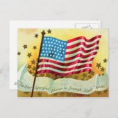 Star Spangan Banner American Flag Postcard Postkarte (Vorne/Hinten)