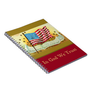 Star Spangle Banner American Flag Custom Notebook Notizblock