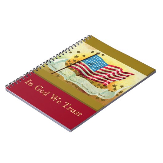 Star Spangle Banner American Flag Custom Notebook Notizblock (Linke Seite)
