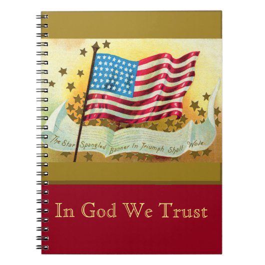 Star Spangle Banner American Flag Custom Notebook Notizblock (Vorderseite)