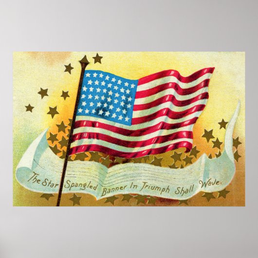 Star Spangle Banner American Flag Poster (Vorne)