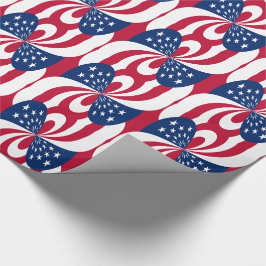 Star Spangle Bowtie Flag Geschenkpapier (Ecke)