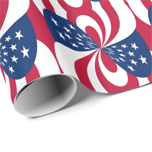 Star Spangle Bowtie Flag Geschenkpapier (Rolleneckpunkt)
