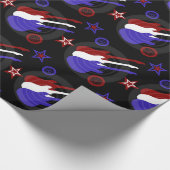 Star Spangle Gitarren Muster Wrapping Paper Geschenkpapier (Ecke)