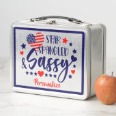 Star Spangle Sassy American Flag Personalisiert Metall Brotdose (Beispiel)
