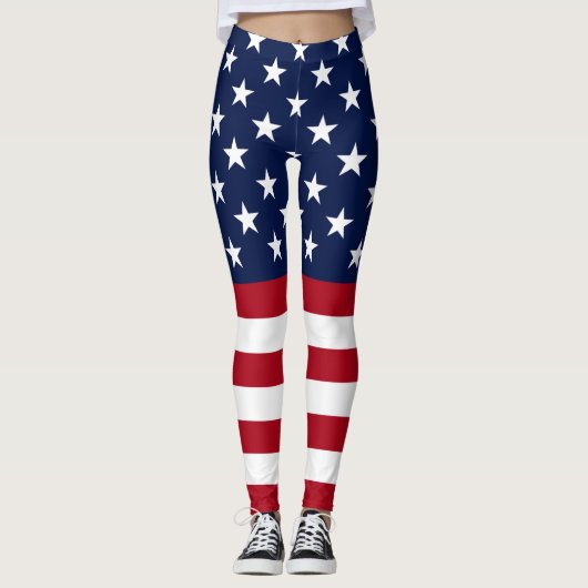Star Spangle USA Flag Leggings (Vorderseite)