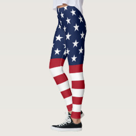 Star Spangle USA Flag Leggings