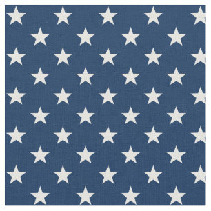 Star Spangled 1/2" Stars Blue USA Stoff