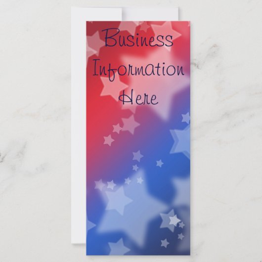 Star Spangled 2012 Calendar Lesezeichen Rack Card (Vorderseite)