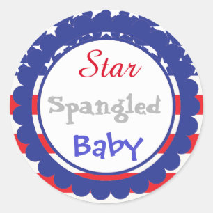Star Spangled Baby Shooting Sticker
