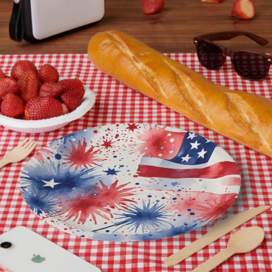 Star-Spangled Bankett-Papiertafel Pappteller (Picknick)