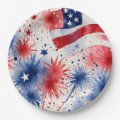Star-Spangled Bankett-Papiertafel Pappteller (Vorderseite)