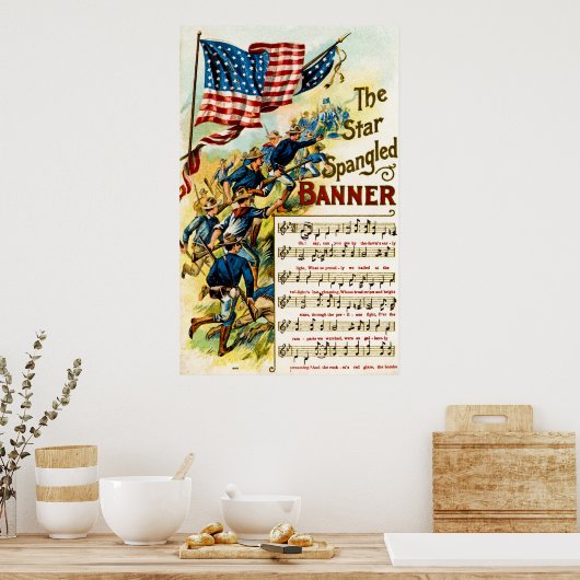Star Spangled Banner 1908 Vintag Poster (Küche)