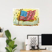 Star Spangled Banner American Flag Canvas Print Poster (Heimbüro)