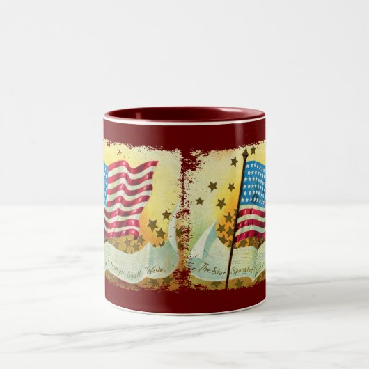 Star Spangled Banner American Flag Coffee Tasse (Mittel)