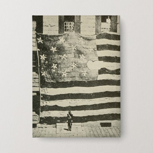 Star Spangled Banner: American Flag on Display Button (Vorderseite)