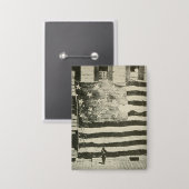 Star Spangled Banner: American Flag on Display Button (Vorderseite/Rückseite)