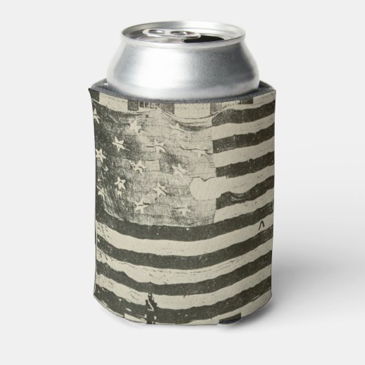 Star Spangled Banner: American Flag on Display Dosenkühler (Kanne Rückseite)