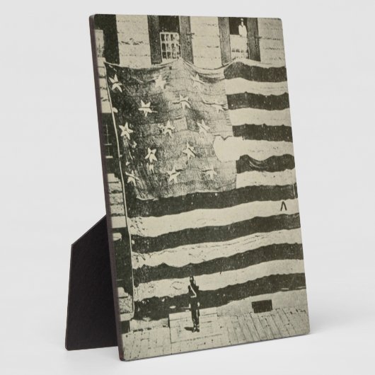 Star Spangled Banner: American Flag on Display Fotoplatte (Seite)