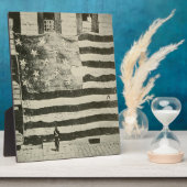 Star Spangled Banner: American Flag on Display Fotoplatte (Seite)