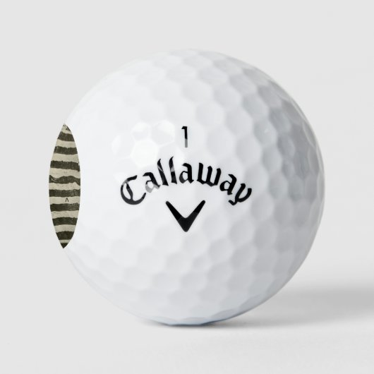 Star Spangled Banner: American Flag on Display Golfball (Logo)