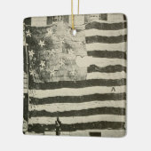 Star Spangled Banner: American Flag on Display Keramikornament (Links)