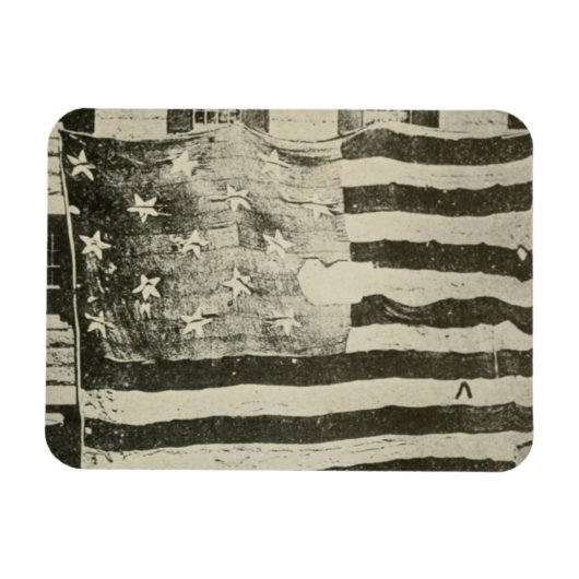 Star Spangled Banner: American Flag on Display Magnet (Horizontal)