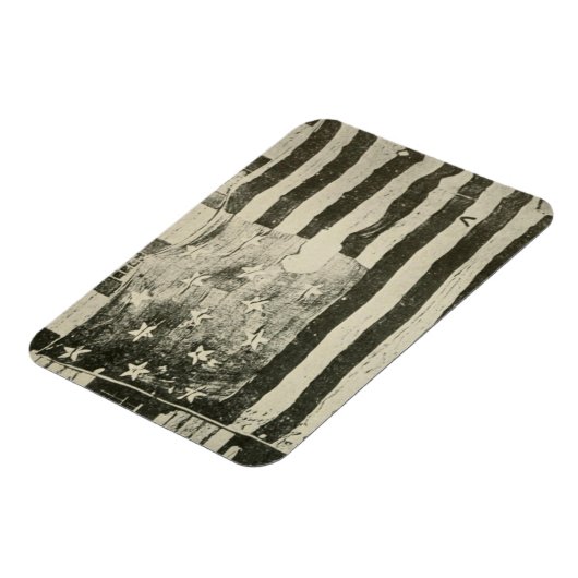 Star Spangled Banner: American Flag on Display Magnet (Linke Seite)