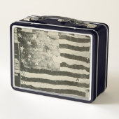 Star Spangled Banner: American Flag on Display Metall Brotdose (Rückseite)