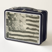Star Spangled Banner: American Flag on Display Metall Brotdose (Vorderseite)