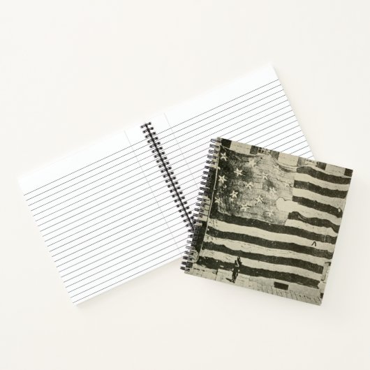 Star Spangled Banner: American Flag on Display Notizblock (Innenseite)