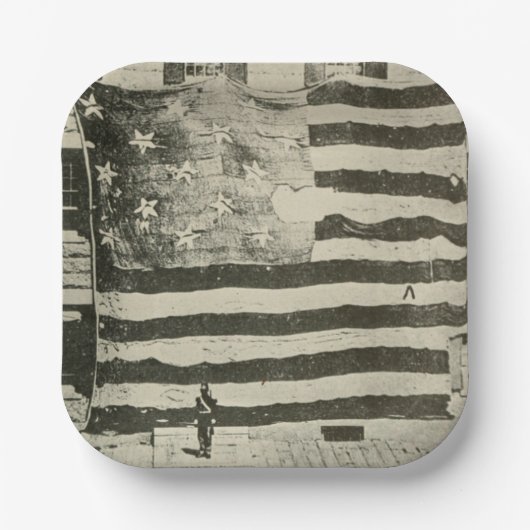 Star Spangled Banner: American Flag on Display Pappteller (Vorderseite)