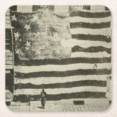 Star Spangled Banner: American Flag on Display Rechteckiger Pappuntersetzer (Vorderseite)