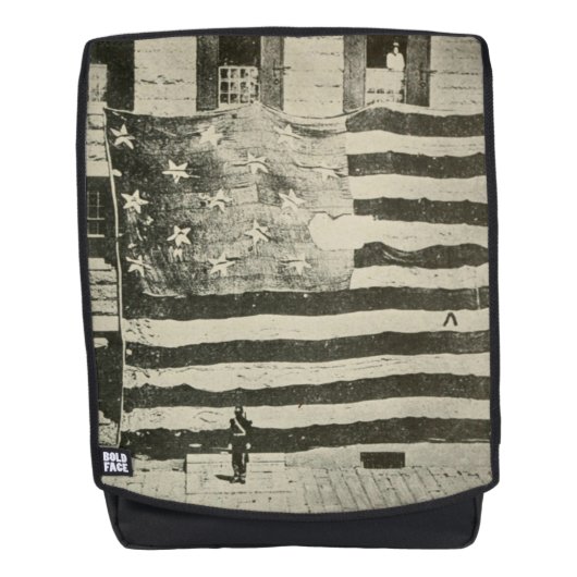 Star Spangled Banner: American Flag on Display Rucksack (Vorderseite)