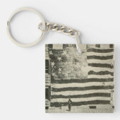 Star Spangled Banner: American Flag on Display Schlüsselanhänger (Vorderseite)