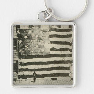 Star Spangled Banner: American Flag on Display Schlüsselanhänger
