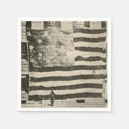 Star Spangled Banner: American Flag on Display Serviette (Vorderseite)