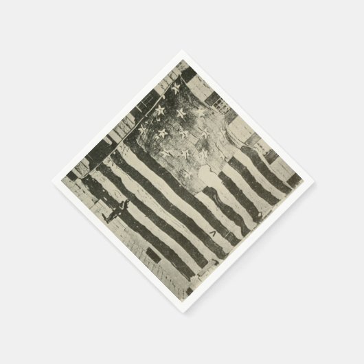 Star Spangled Banner: American Flag on Display Serviette (Ecke)