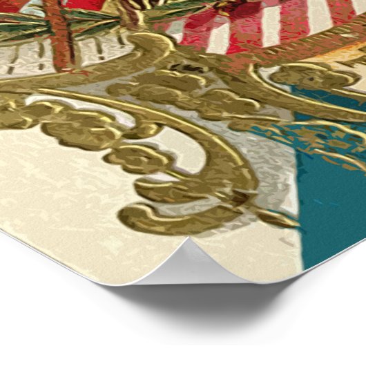 Star Spangled Banner Bald Eagle Art Print Poster (Ecke)