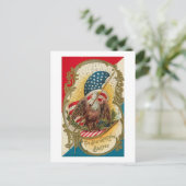Star Spangled Banner Eagle Postkarte (Stehend Vorderseite)