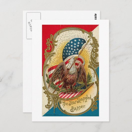 Star Spangled Banner Eagle Postkarte (Vorne/Hinten)