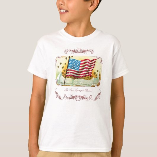 Star Spangled Banner Flag Kid's Shirt (Vorderseite)