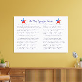 Star Spangled Banner Four Verses and Stars Leinwanddruck (Insitu (Wohnzimmer))