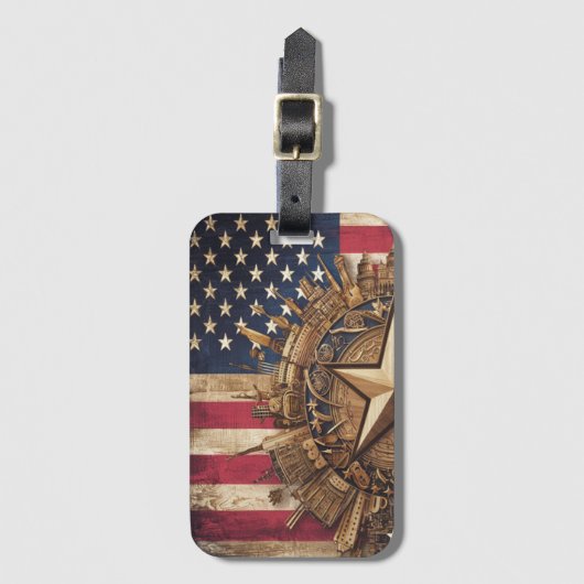 Star-Spangled-Banner Gepäckanhänger (Vorderseite Vertikal)