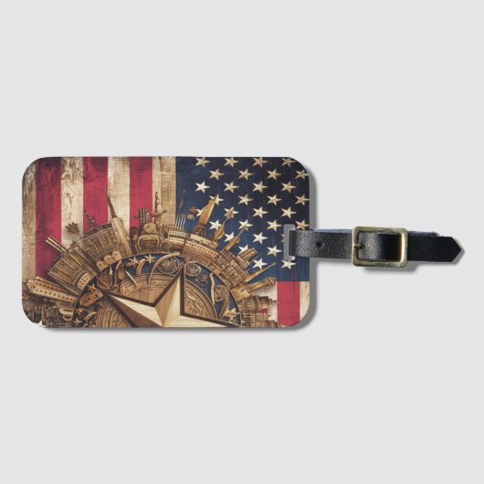 Star-Spangled-Banner Gepäckanhänger (Vorderseite (Horizontal))