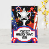 Star Spangled Banner Gruß/Note Card Karte (Gelbe Blume)