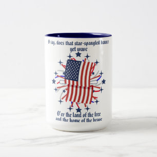 "Star-Spangled Banner" Kaffee/Tee-Tasse Zweifarbige Tasse